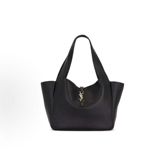 SAINT LAURENT YSL BEA series Logo hardware accessories Tote bag, Tote bag, shopping bag, hand bag, shoulder bag, women\'s style, black